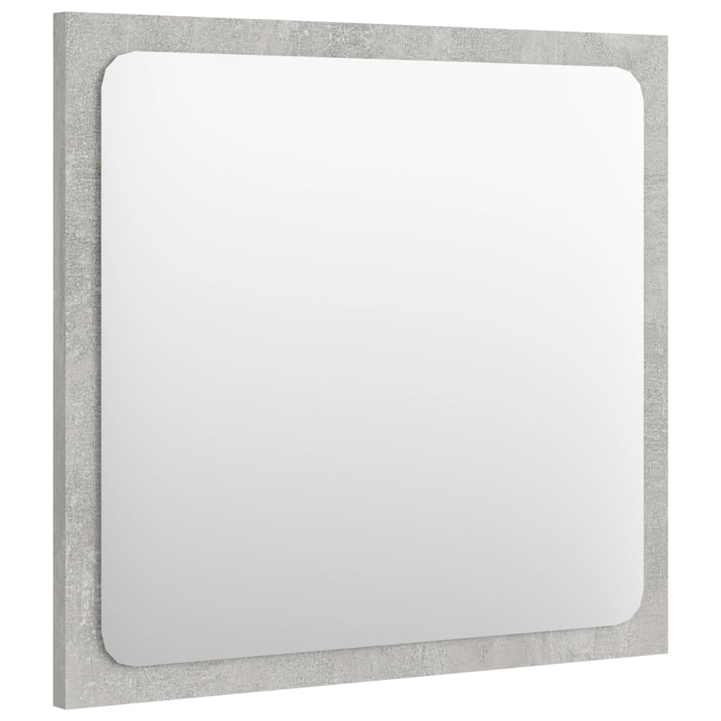 Specchio da Bagno Grigio Cemento 40x1,5x37cm Legno Multistrato