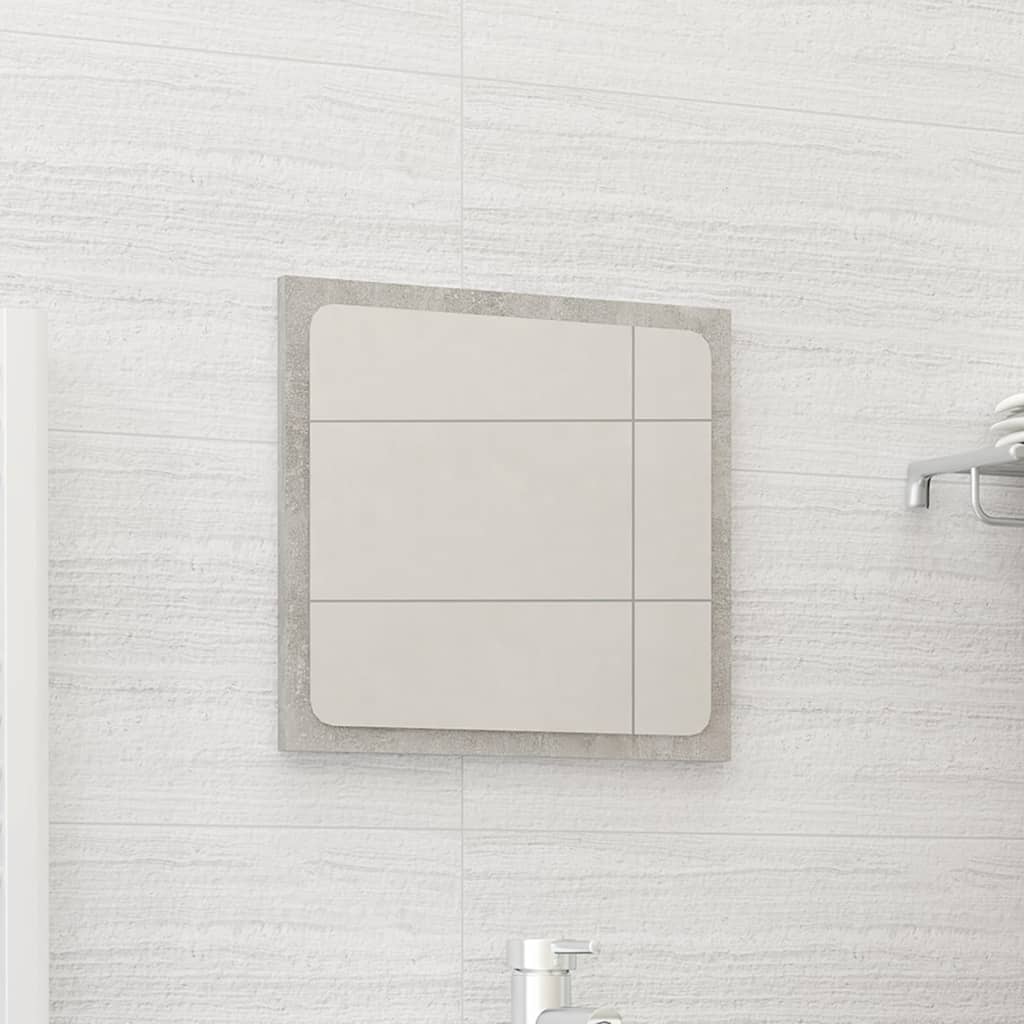 Specchio da Bagno Grigio Cemento 40x1,5x37cm Legno Multistrato