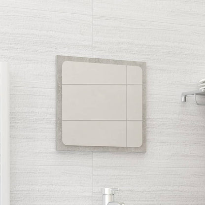 Specchio da Bagno Grigio Cemento 40x1,5x37cm Legno Multistrato