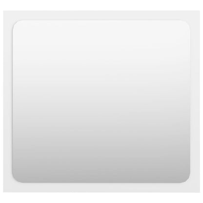 Specchio da Bagno Bianco Lucido 40x1,5x37 cm Legno Multistrato