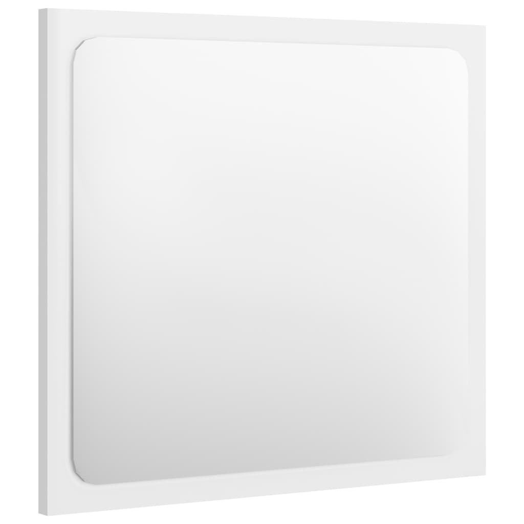 Specchio da Bagno Bianco Lucido 40x1,5x37 cm Legno Multistrato