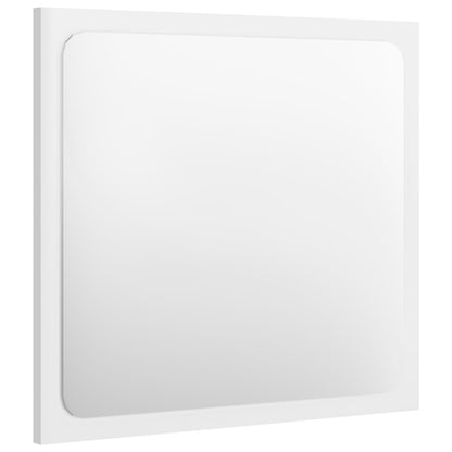 Specchio da Bagno Bianco Lucido 40x1,5x37 cm Legno Multistrato