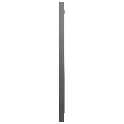 Specchio da Bagno Grigio Lucido 40x1,5x37 cm Legno Multistrato