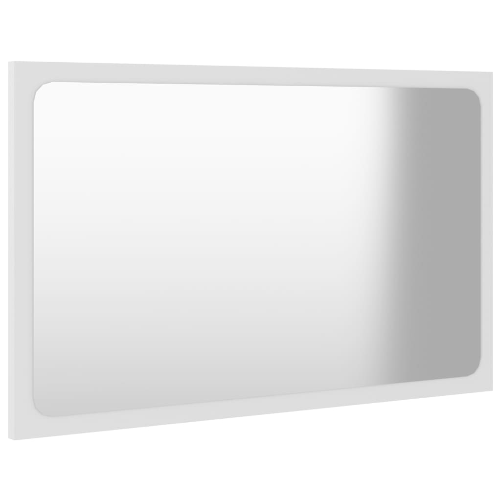 Specchio da Bagno Bianco 60x1,5x37 cm in Legno Multistrato