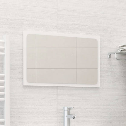 Specchio da Bagno Bianco 60x1,5x37 cm in Legno Multistrato