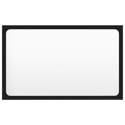 Specchio da Bagno Nero 60x1,5x37 cm in Legno Multistrato