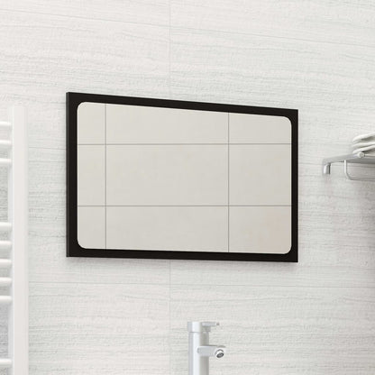 Specchio da Bagno Nero 60x1,5x37 cm in Legno Multistrato