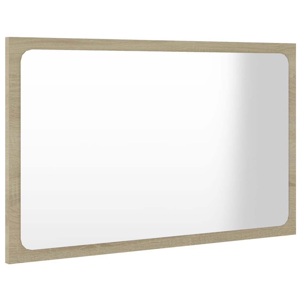 Specchio da Bagno Rovere Sonoma 60x1,5x37 cm Legno Multistrato