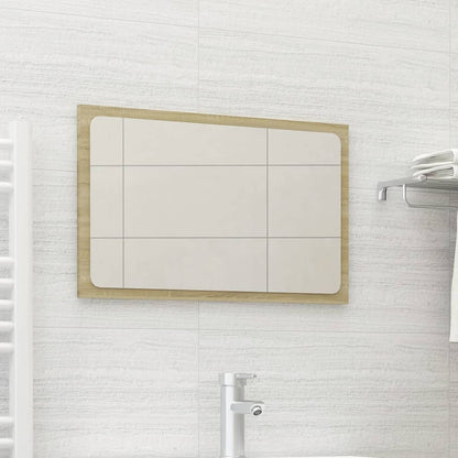Specchio da Bagno Rovere Sonoma 60x1,5x37 cm Legno Multistrato
