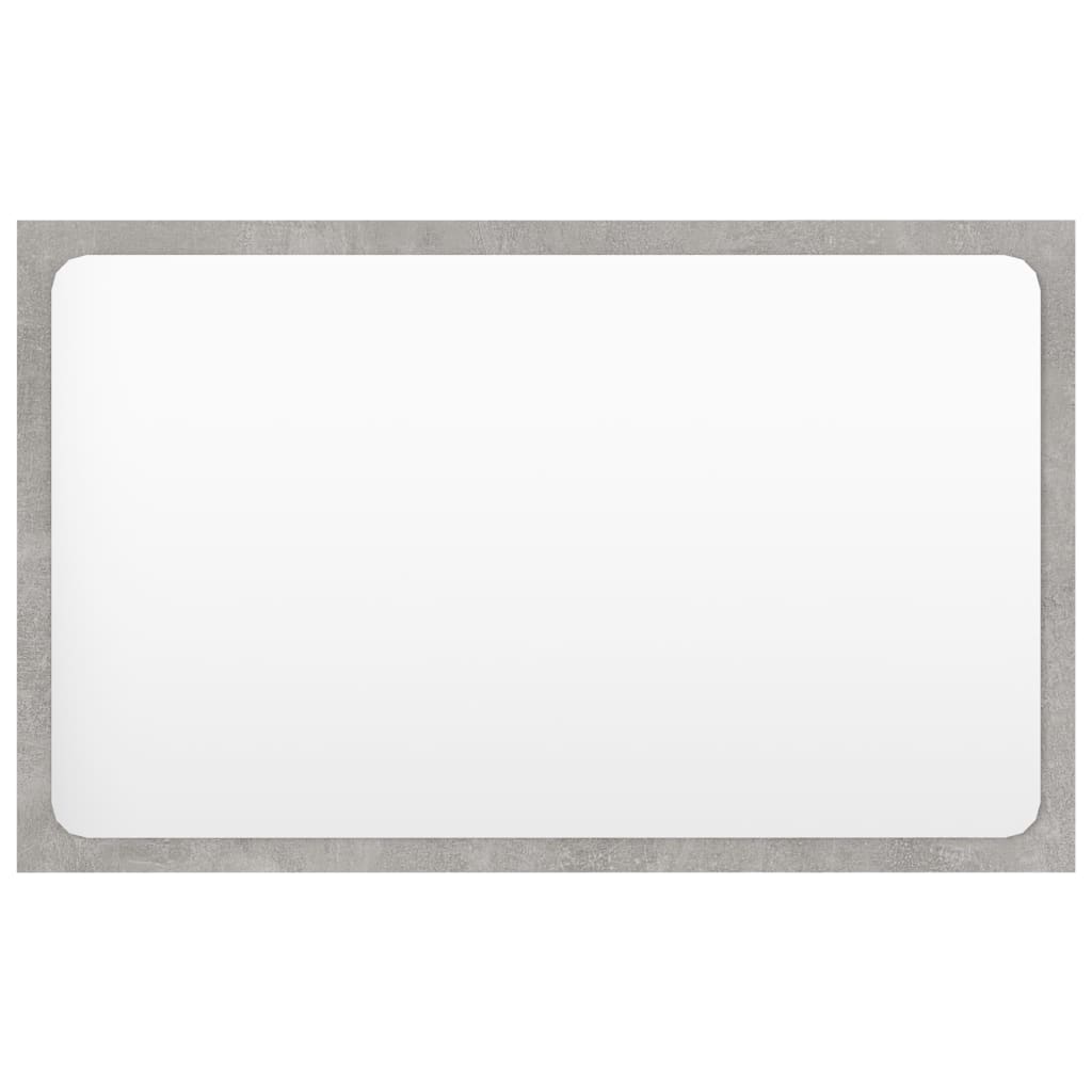 Specchio da Bagno Grigio Cemento 60x1,5x37 cm Legno Multistrato