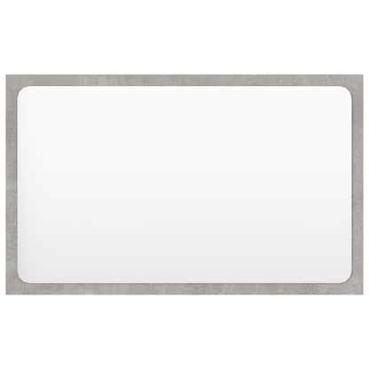 Specchio da Bagno Grigio Cemento 60x1,5x37 cm Legno Multistrato