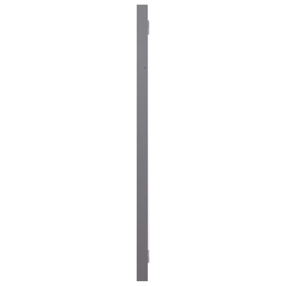 Specchio da Bagno Grigio Lucido 60x1,5x37 cm Legno Multistrato