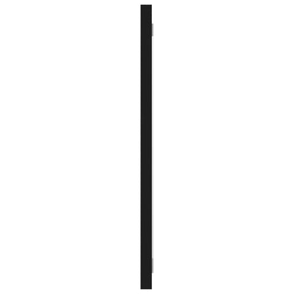 Specchio da Bagno Nero 80x1,5x37 cm in Legno Multistrato