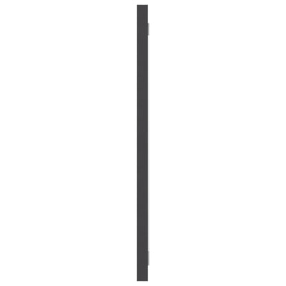 Specchio da Bagno Grigio 80x1,5x37 cm in Legno Multistrato