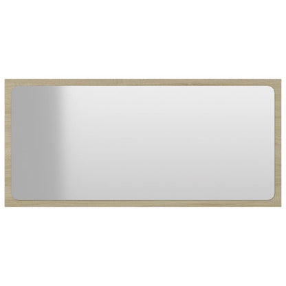 Specchio da Bagno Rovere Sonoma 80x1,5x37 cm Legno Multistrato
