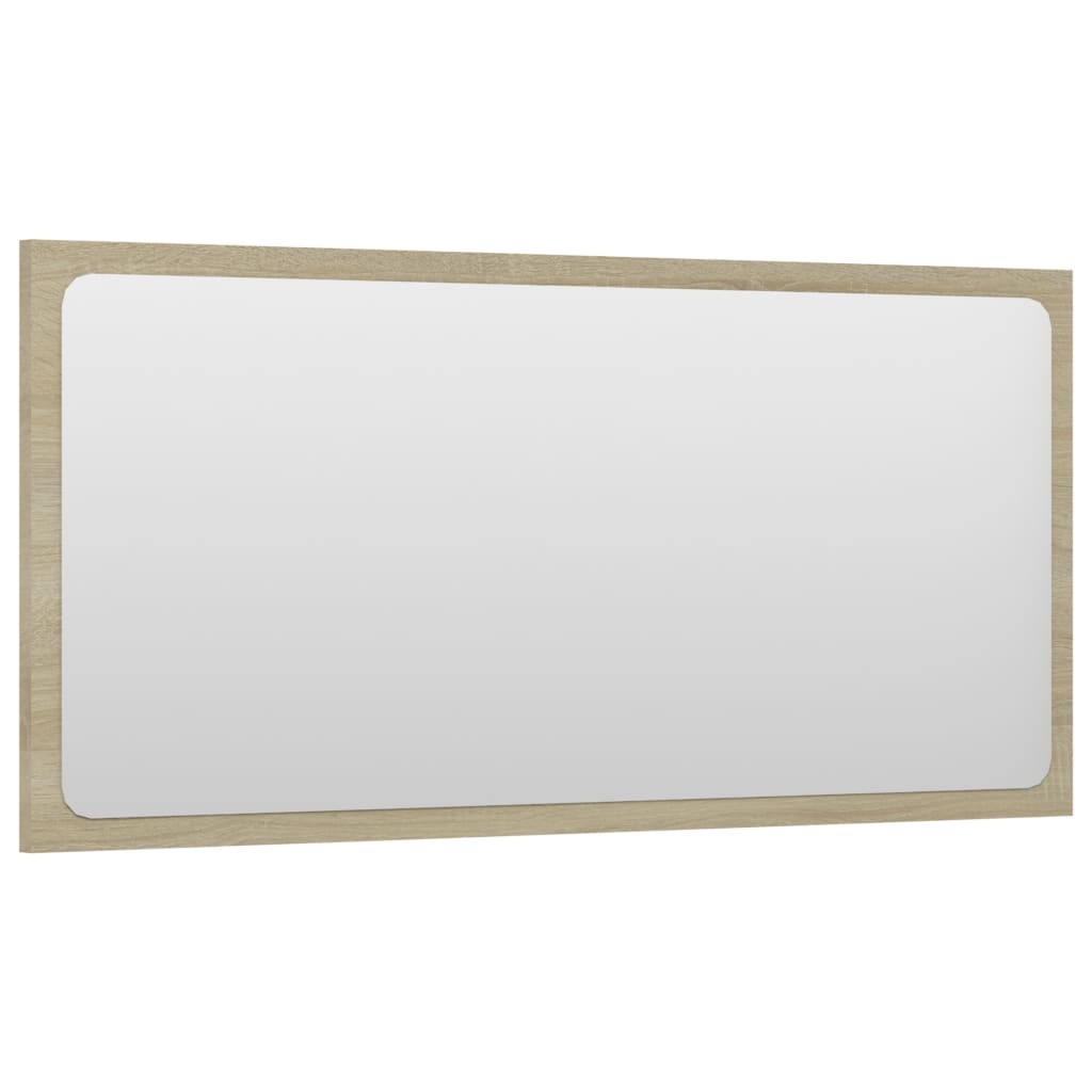 Specchio da Bagno Rovere Sonoma 80x1,5x37 cm Legno Multistrato