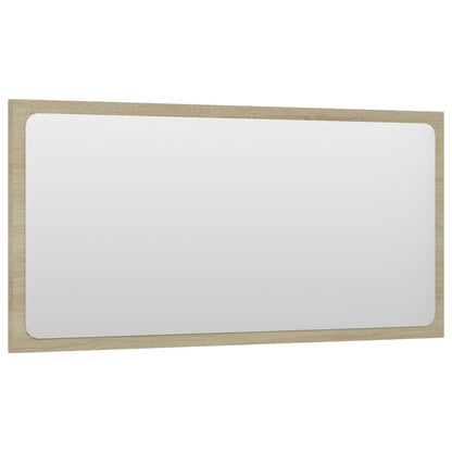 Specchio da Bagno Rovere Sonoma 80x1,5x37 cm Legno Multistrato