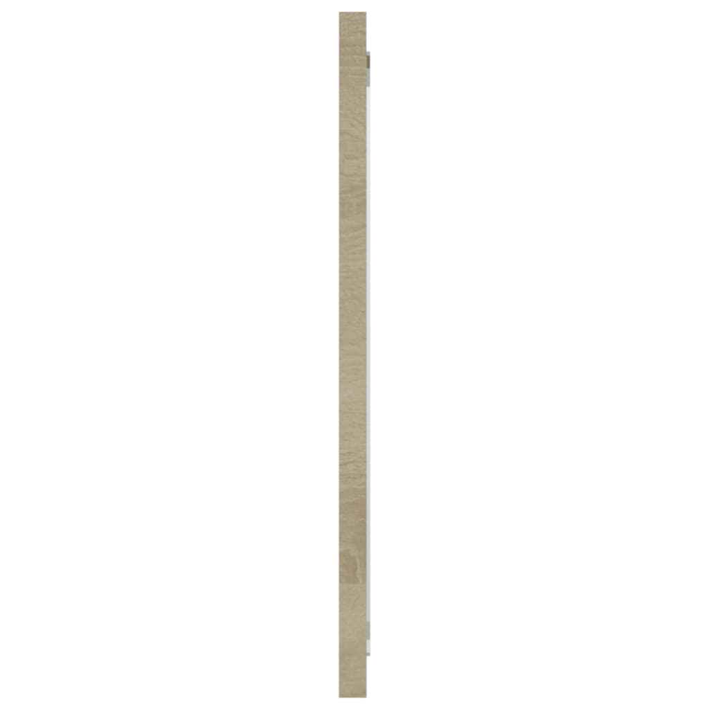 Specchio da Bagno Rovere Sonoma 80x1,5x37 cm Legno Multistrato