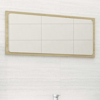 Specchio da Bagno Rovere Sonoma 80x1,5x37 cm Legno Multistrato