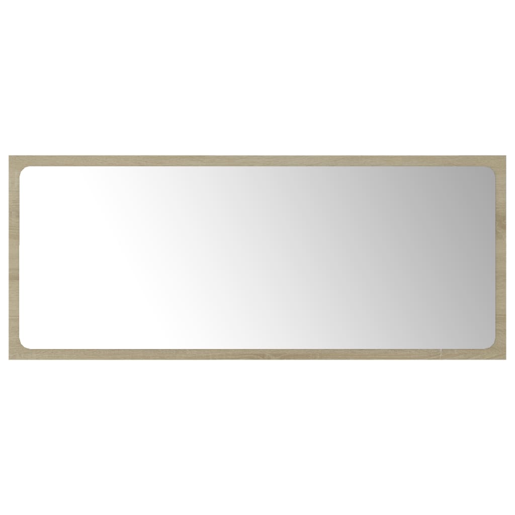 Specchio da Bagno Rovere Sonoma 90x1,5x37 cm Legno Multistrato