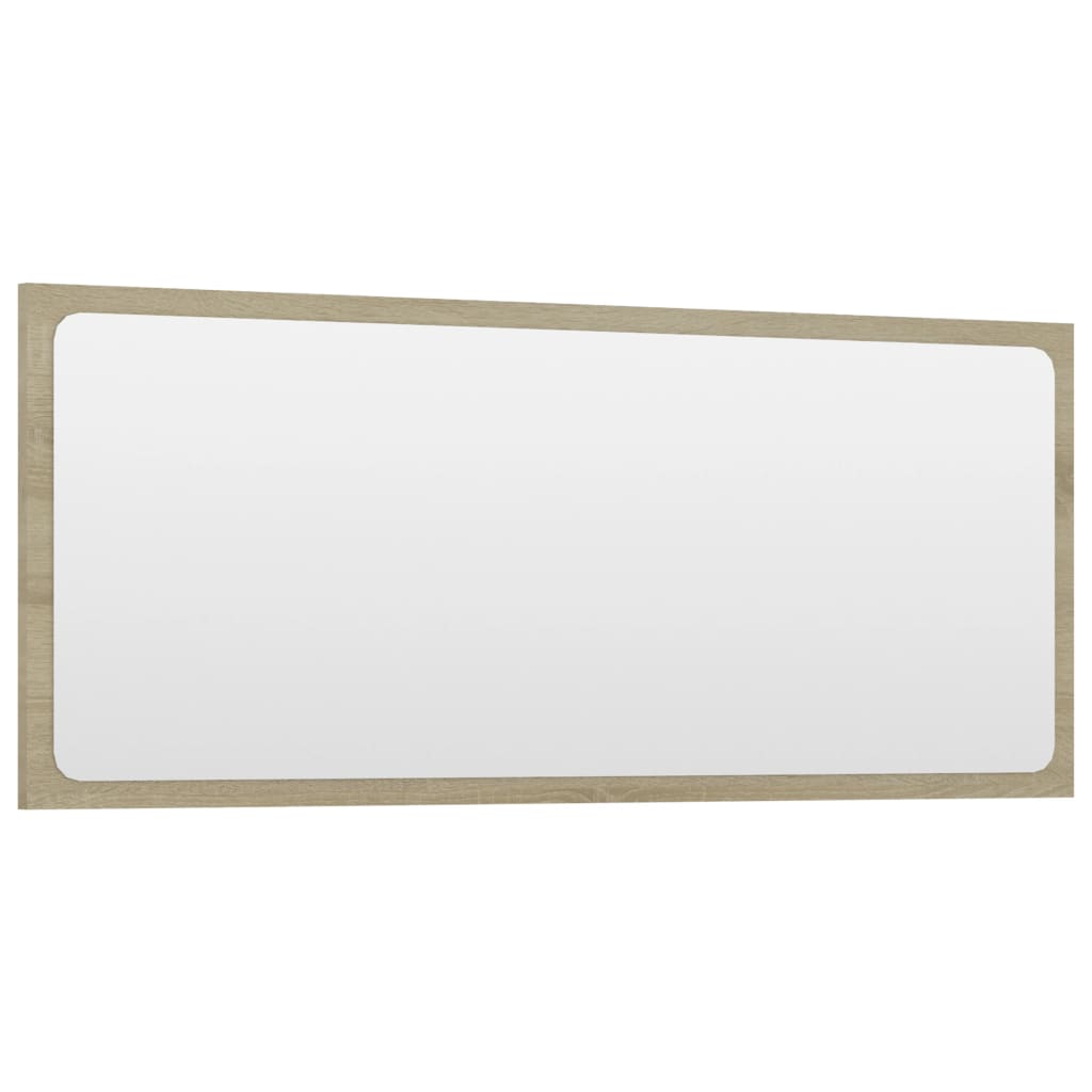 Specchio da Bagno Rovere Sonoma 90x1,5x37 cm Legno Multistrato