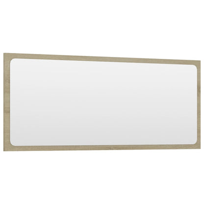 Specchio da Bagno Rovere Sonoma 90x1,5x37 cm Legno Multistrato