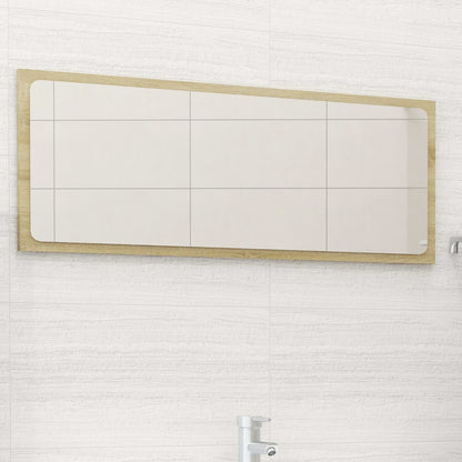 Specchio da Bagno Rovere Sonoma 90x1,5x37 cm Legno Multistrato