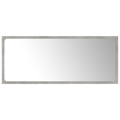 Specchio da Bagno Grigio Cemento 90x1,5x37 cm Legno Multistrato