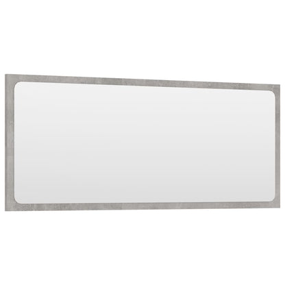 Specchio da Bagno Grigio Cemento 90x1,5x37 cm Legno Multistrato