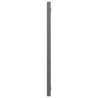 Specchio da Bagno Grigio Lucido 90x1,5x37 cm Legno Multistrato