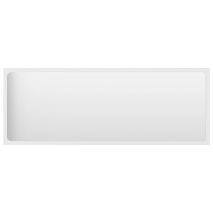 Specchio da Bagno Bianco 100x1,5x37 cm in Legno Multistrato