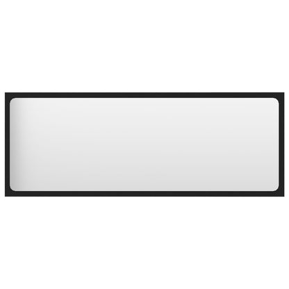 Specchio da Bagno Nero 100x1,5x37 cm in Legno Multistrato