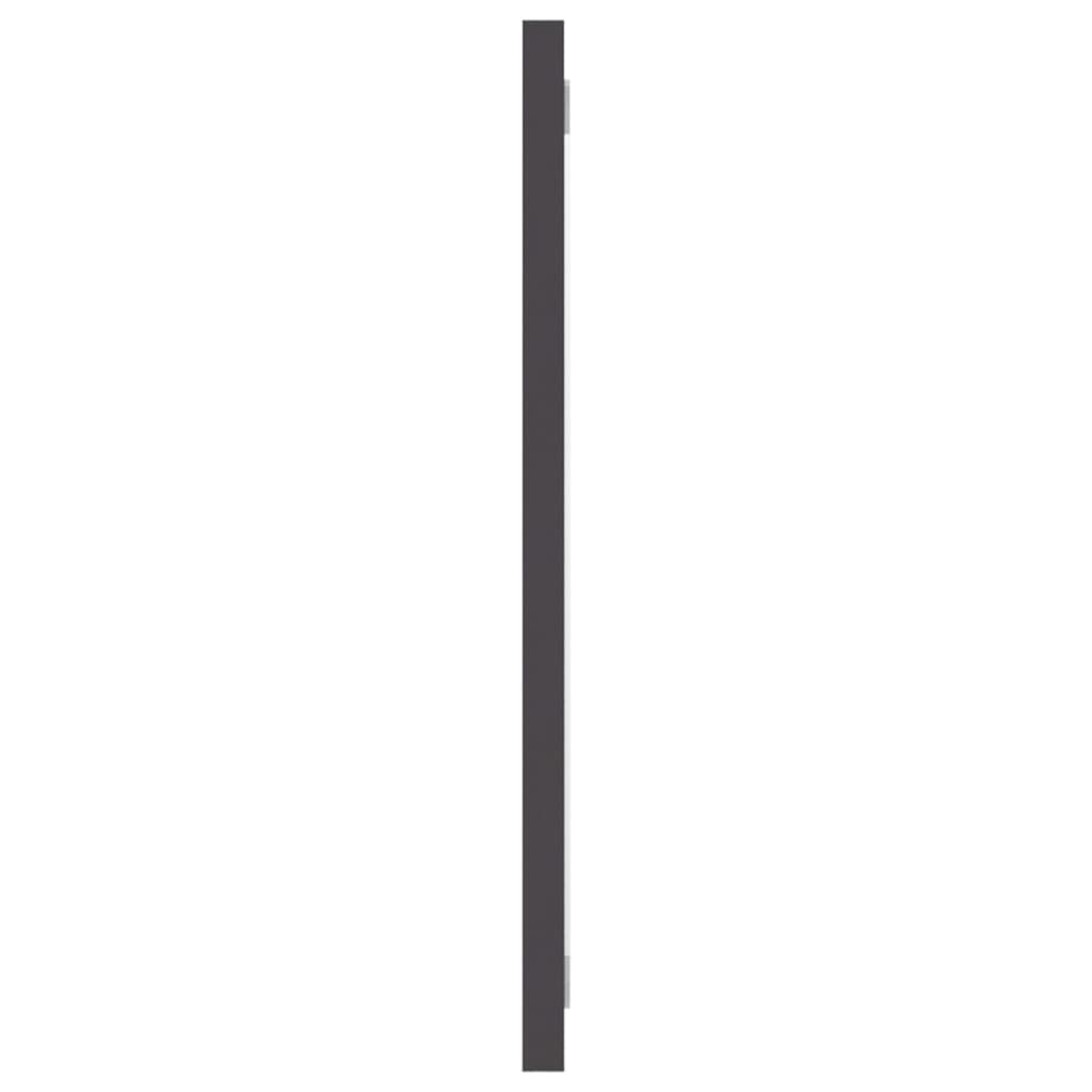 Specchio da Bagno Grigio 100x1,5x37 cm in Legno Multistrato