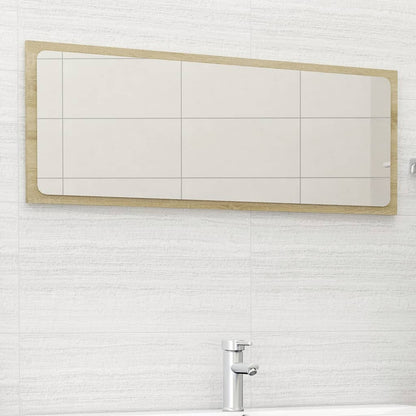 Specchio da Bagno Rovere Sonoma 100x1,5x37 cm Legno Multistrato
