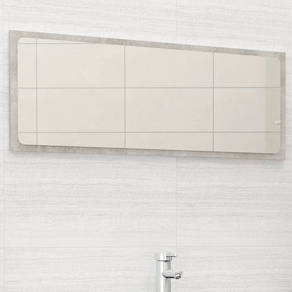 Specchio da Bagno Grigio Cemento 100x1,5x37cm Legno Multistrato