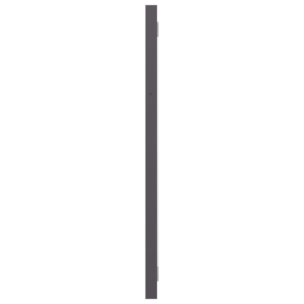 Specchio da Bagno Grigio Lucido 100x1,5x37 cm Legno Multistrato
