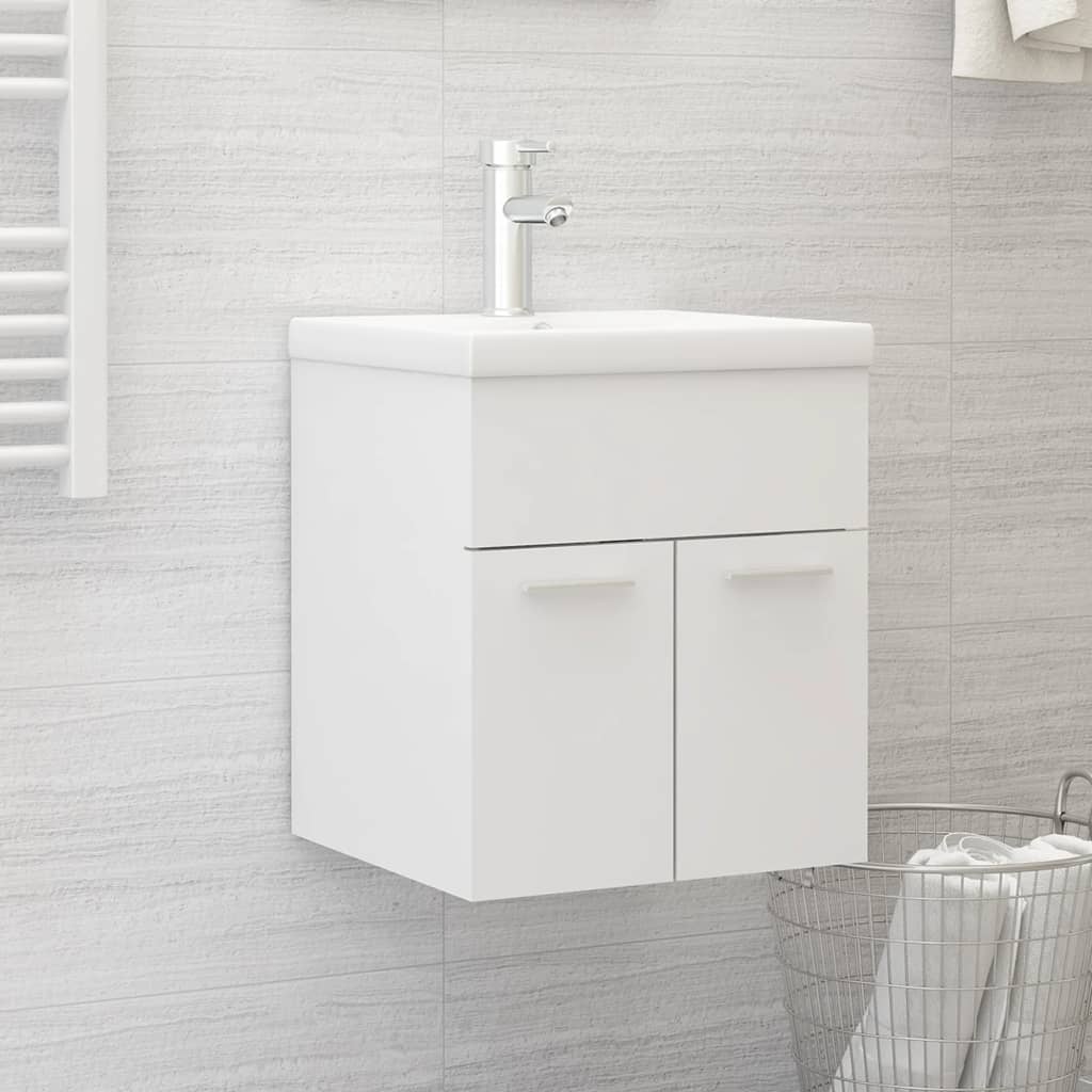Mobile Sottolavabo Bianco 41x38,5x46 cm in Multistrato