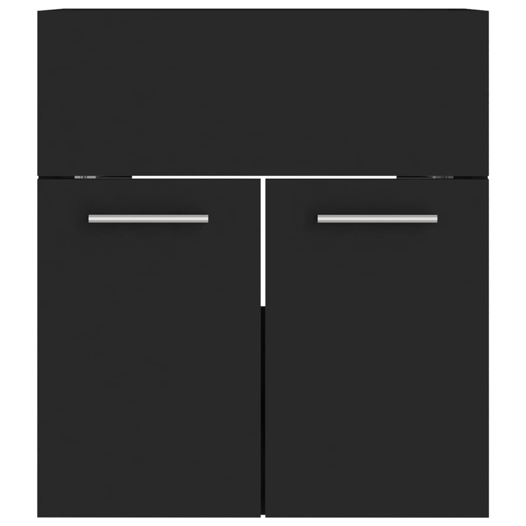 Mobile Sottolavabo Nero 41x38,5x46 cm in Multistrato