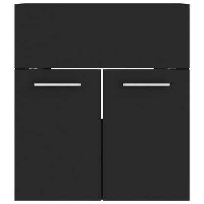 Mobile Sottolavabo Nero 41x38,5x46 cm in Multistrato