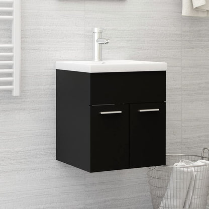 Mobile Sottolavabo Nero 41x38,5x46 cm in Multistrato