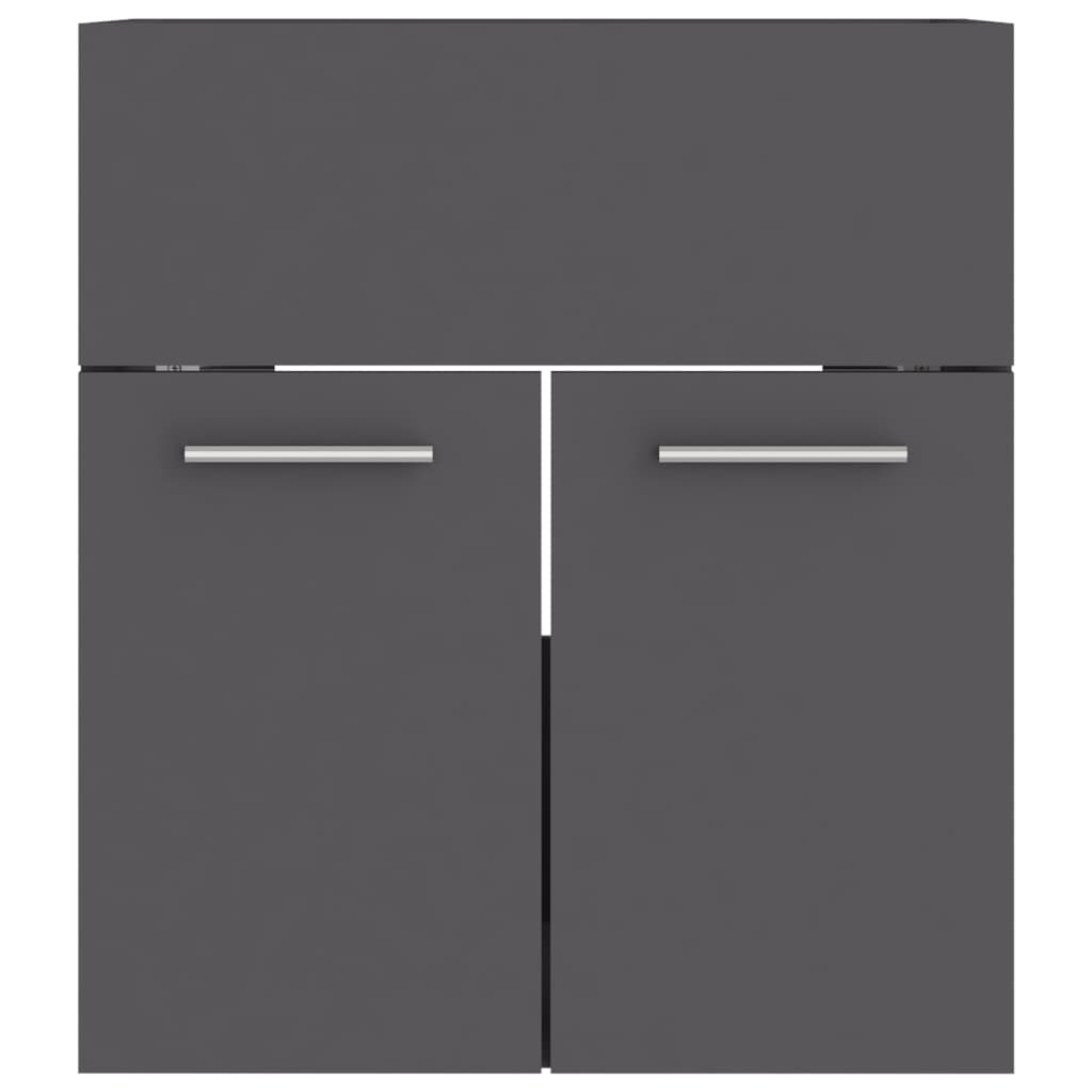 Mobile Sottolavabo Grigio 41x38,5x46 cm in Legno Multistrato