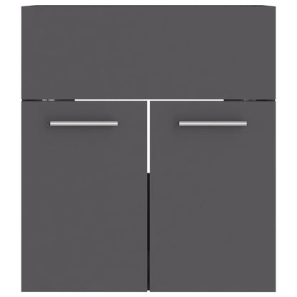 Mobile Sottolavabo Grigio 41x38,5x46 cm in Legno Multistrato