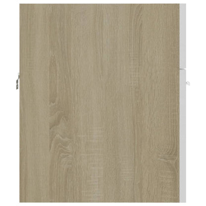 Mobile Sottolavabo Bianco Rovere Sonoma 41x38,5x46 Multistrato
