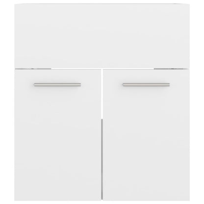 Mobile Sottolavabo Bianco Lucido 41x38,5x46cm Legno Multistrato