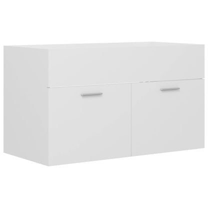 Mobile Sottolavabo Bianco 80x38,5x46 cm in Legno Multistrato