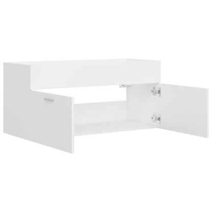 Mobile Lavabo Bianco 100x38,5x46 cm in Legno Multistrato
