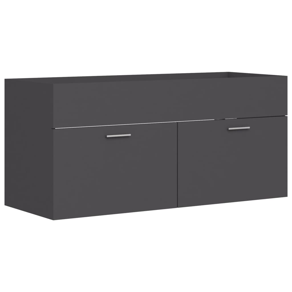 Mobile Sottolavabo Grigio 100x38,5x46 cm in Legno Multistrato