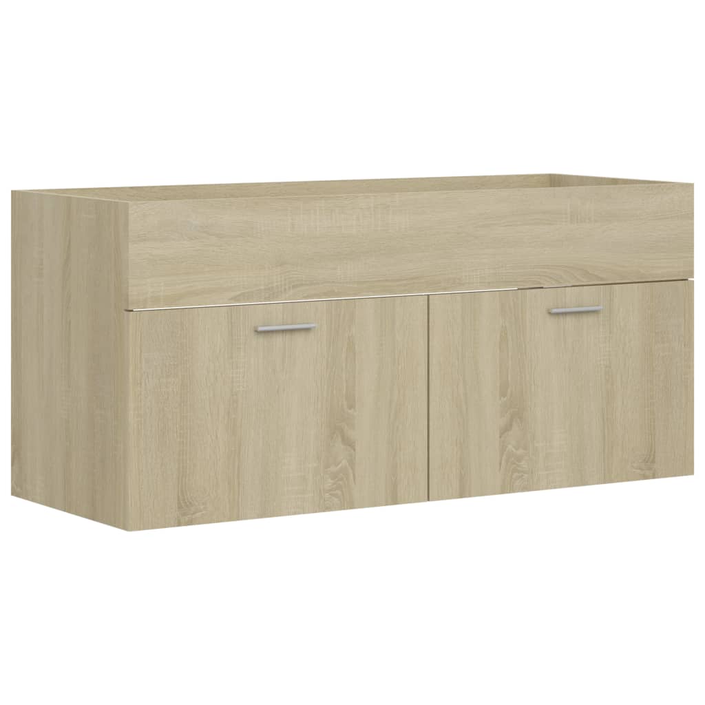 Mobile Lavabo Rovere Sonoma 100x38,5x46 cm in Legno Multistrato