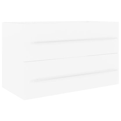 Mobile Lavabo Bianco 80x38,5x48 cm in Legno Multistrato