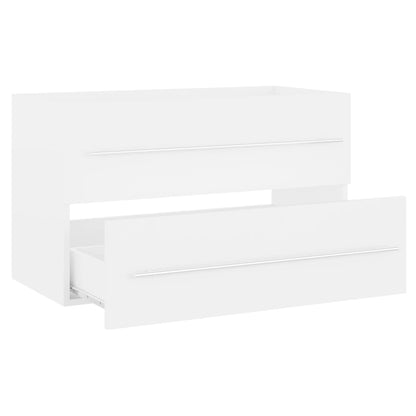 Mobile Lavabo Bianco 80x38,5x48 cm in Legno Multistrato
